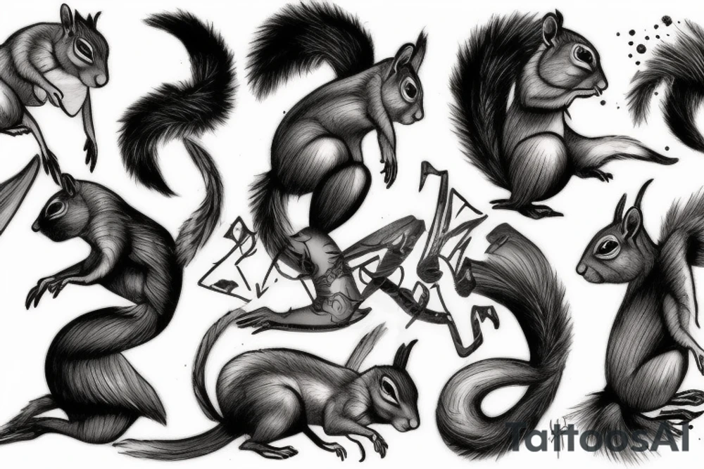 squirrel woman tattoo idea