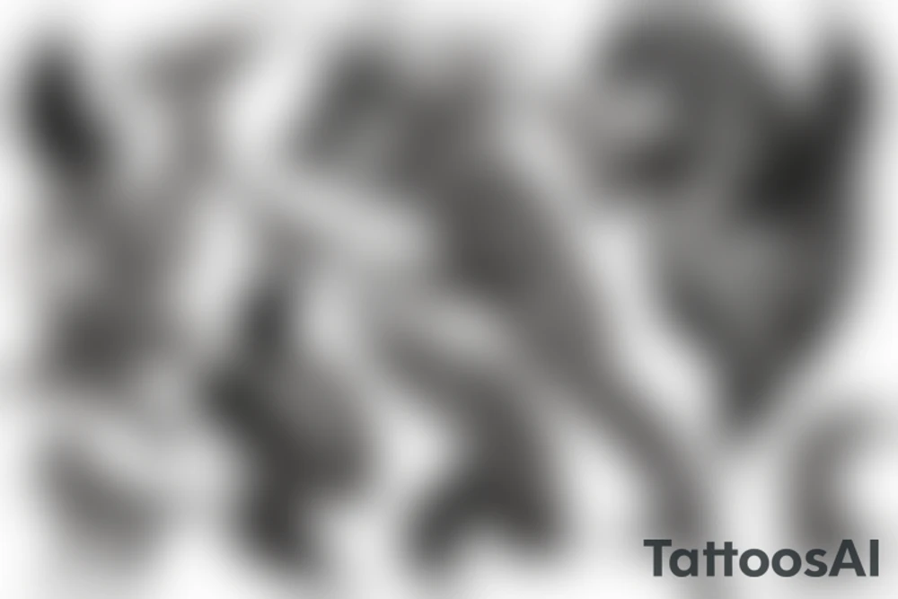 squirrel warrior woman tattoo idea