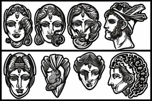 Greek statue head tattoo idea