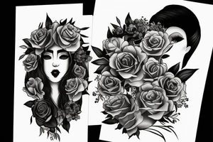Masculine feminine duality tattoo idea
