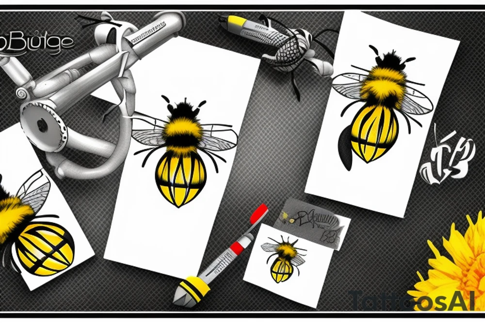 bumble bee tattoo idea