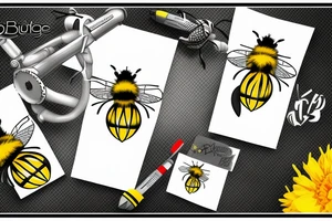 bumble bee tattoo idea