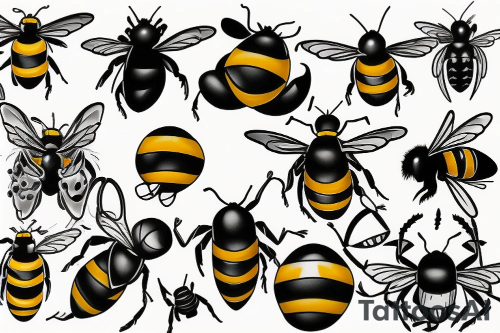 bumble bee tattoo idea