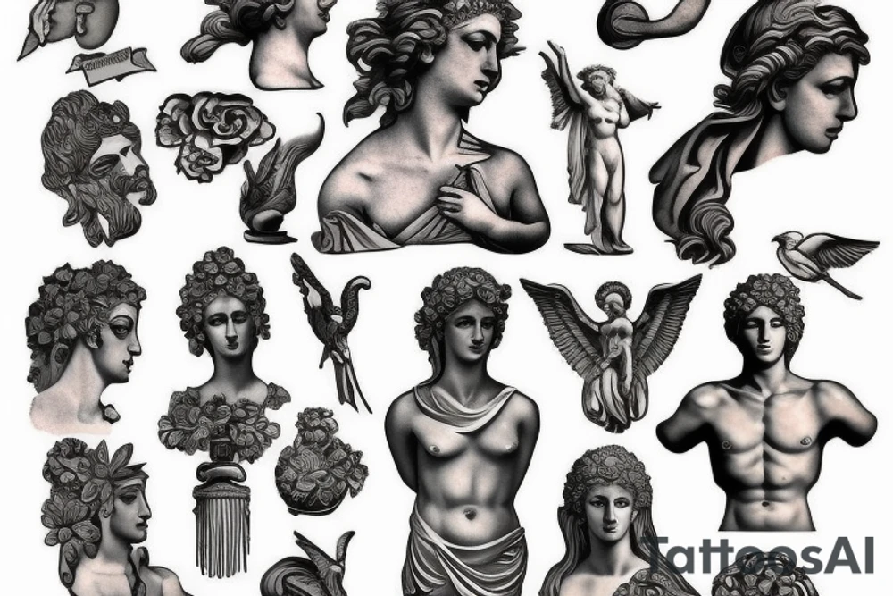 greek statue tattoo idea