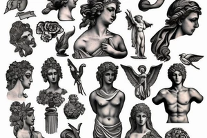 greek statue tattoo idea