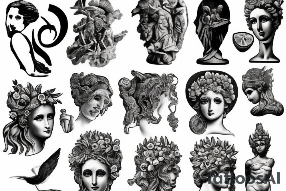 greek statue tattoo idea