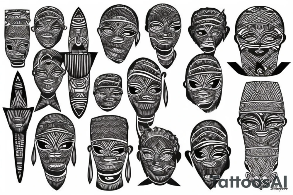 West African tribal tattoo idea