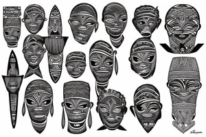West African tribal tattoo idea