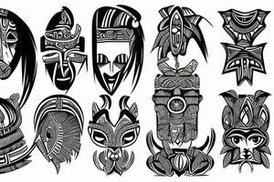 West African tribal sleeve tattoo idea