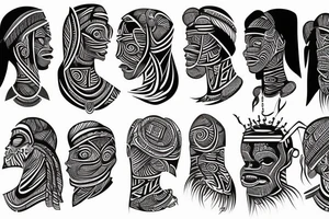 West African tribal sleeve tattoo idea