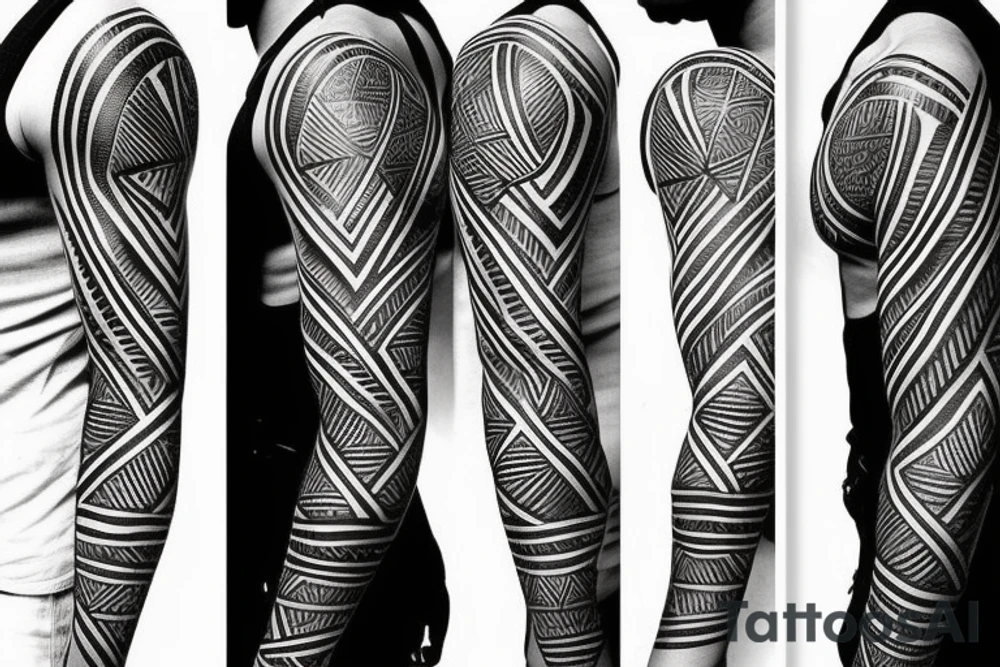 West African tribal sleeve tattoo idea