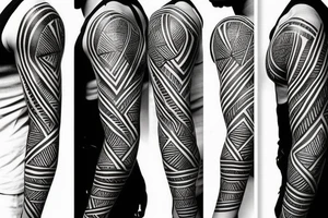 West African tribal sleeve tattoo idea