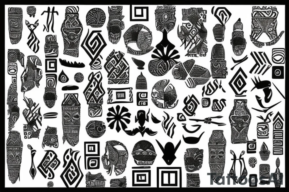 West African pattern tattoo idea