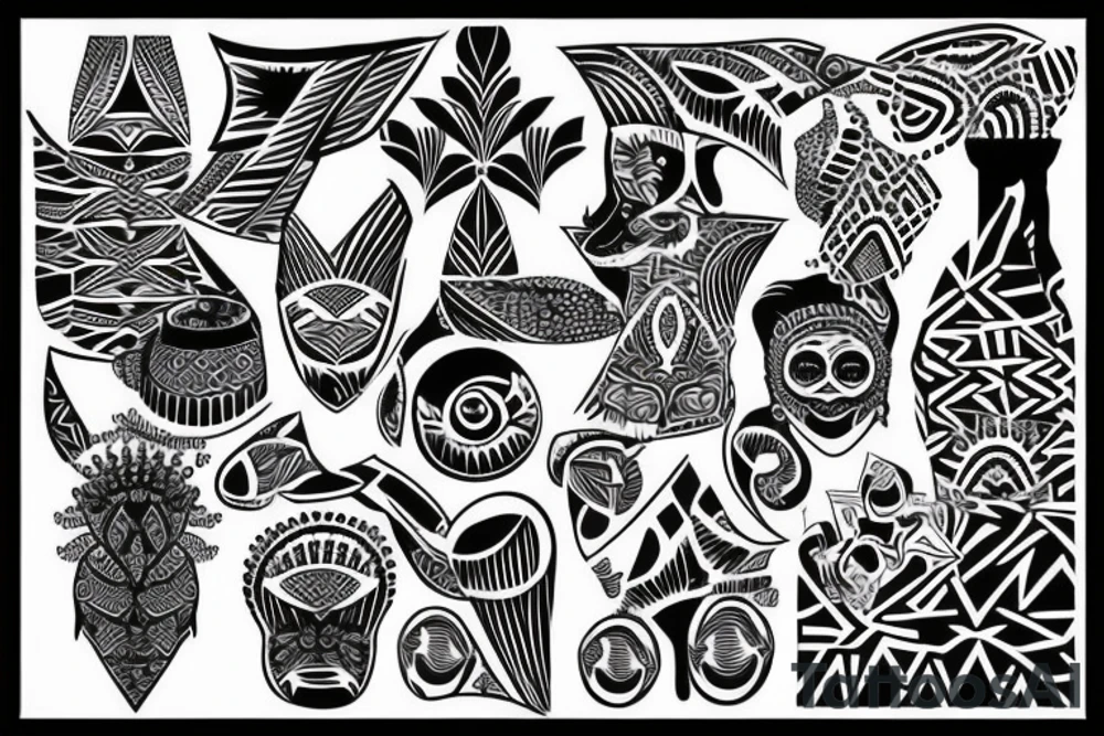 West African pattern tattoo idea