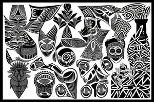 West African pattern tattoo idea