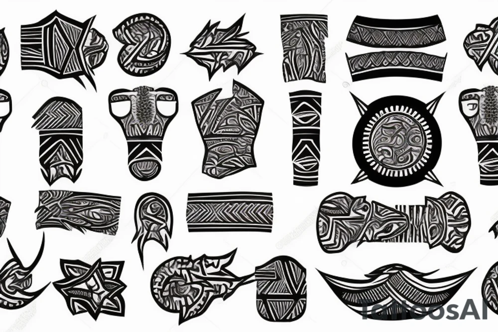 West African pattern tattoo idea