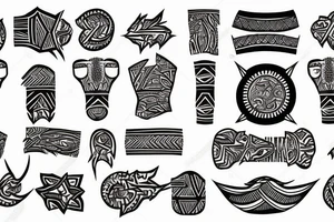 West African pattern tattoo idea