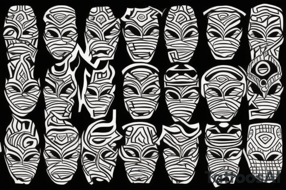 West African pattern tattoo idea