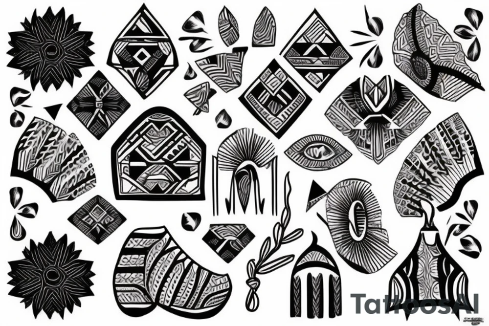 West African pattern tattoo idea