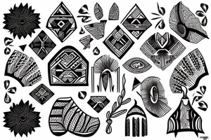 West African pattern tattoo idea