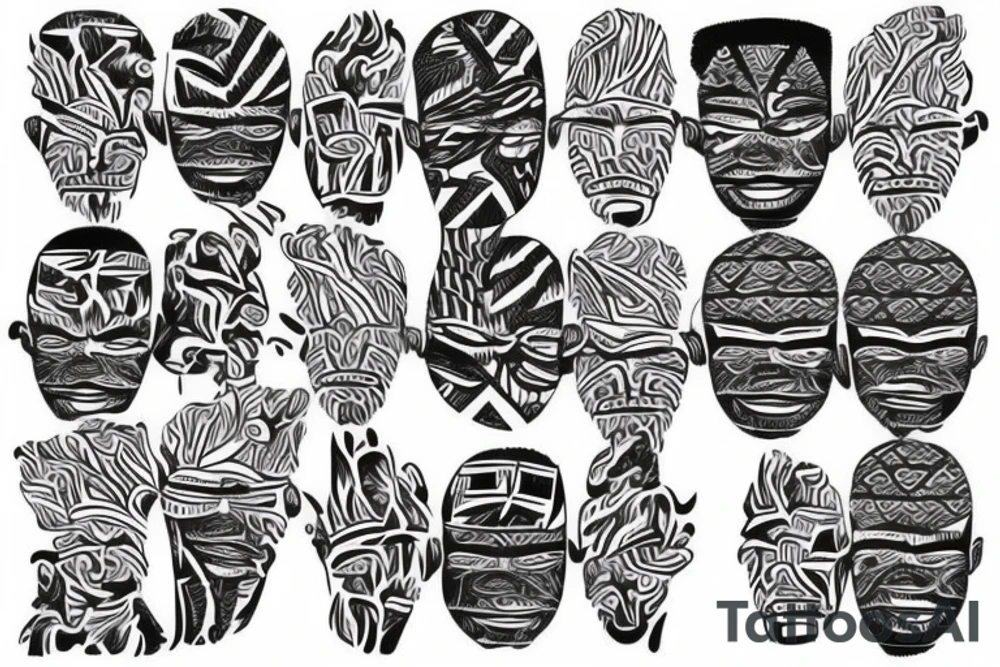 West African pattern tattoo idea