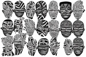 West African pattern tattoo idea
