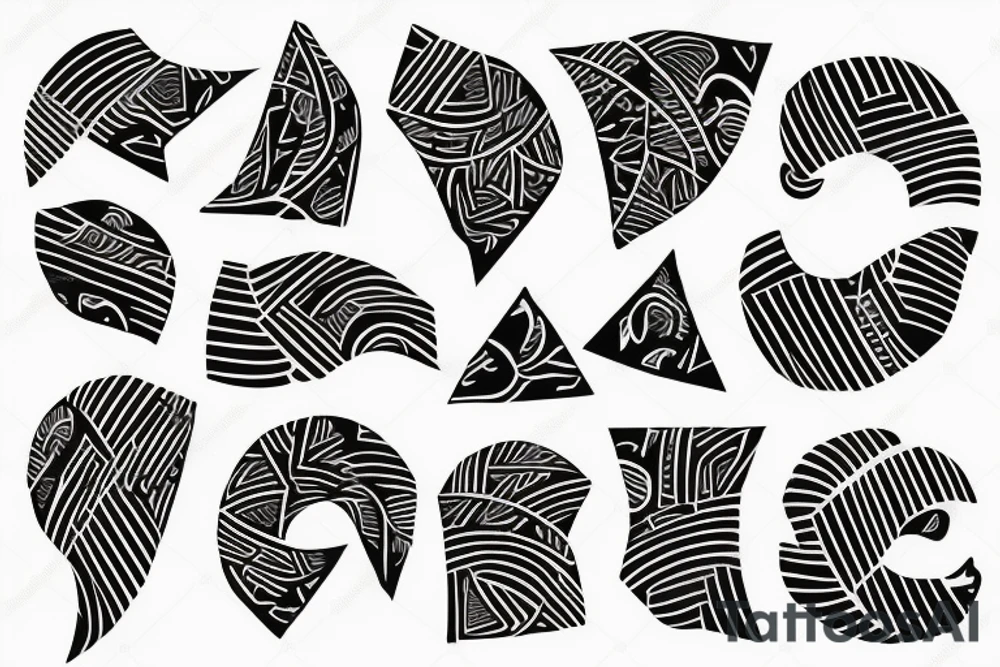 West African pattern tattoo idea