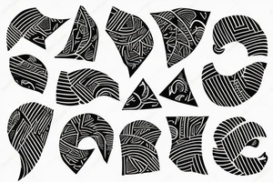 West African pattern tattoo idea