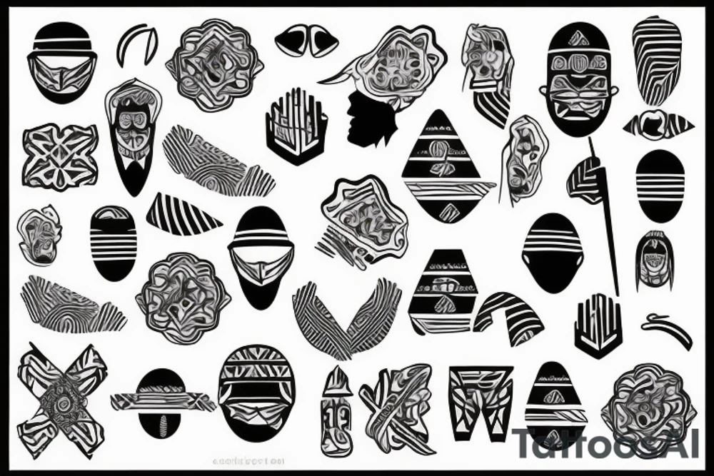 West African pattern tattoo idea