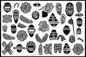 West African pattern tattoo idea