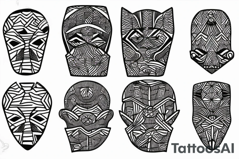 West African pattern tattoo idea