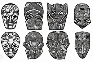 West African pattern tattoo idea