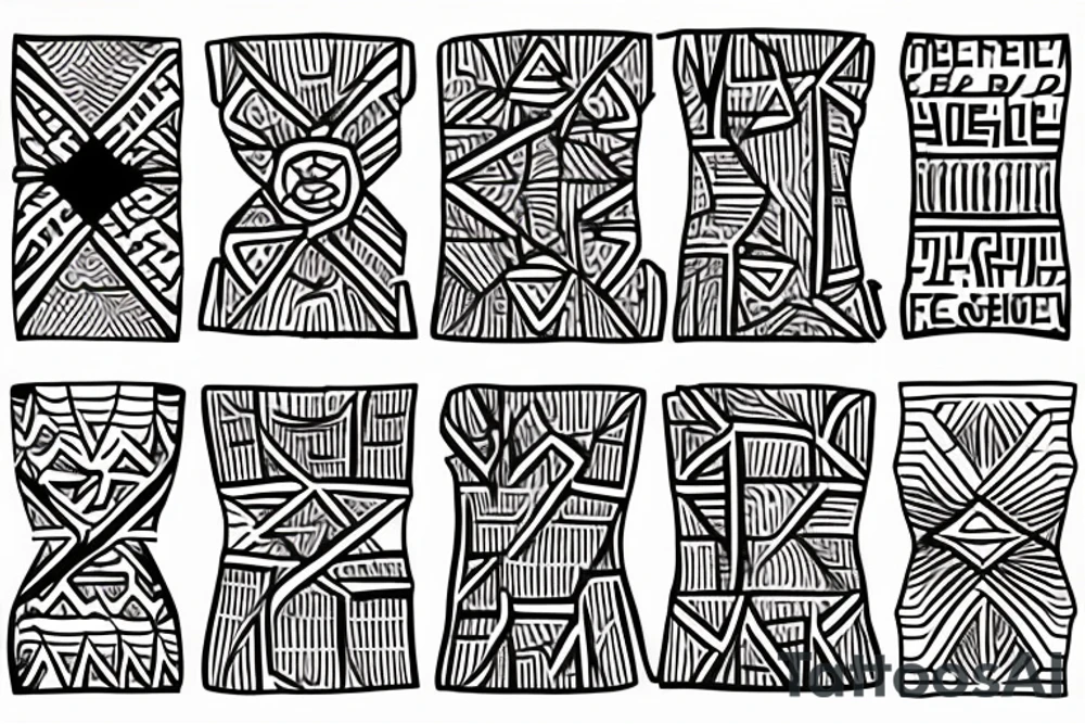 West African pattern tattoo idea