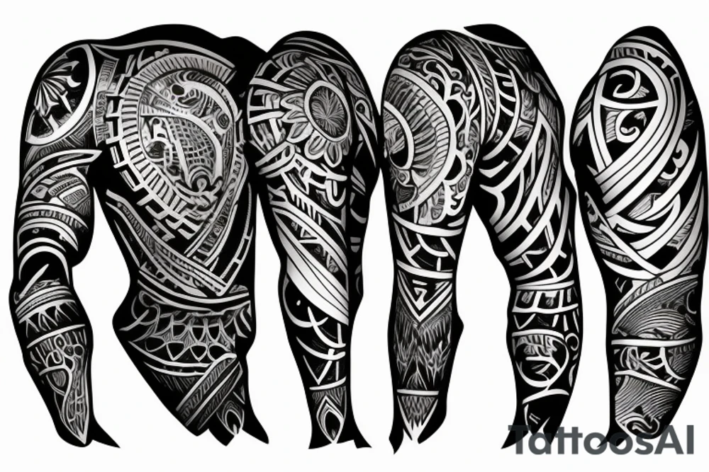 shoulder sleeve tattoo idea