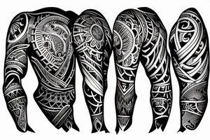 shoulder sleeve tattoo idea
