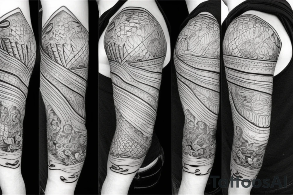 shoulder sleeve tattoo idea