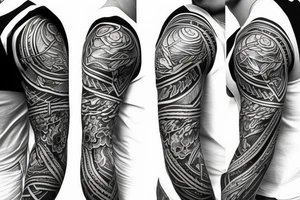 shoulder sleeve tattoo idea