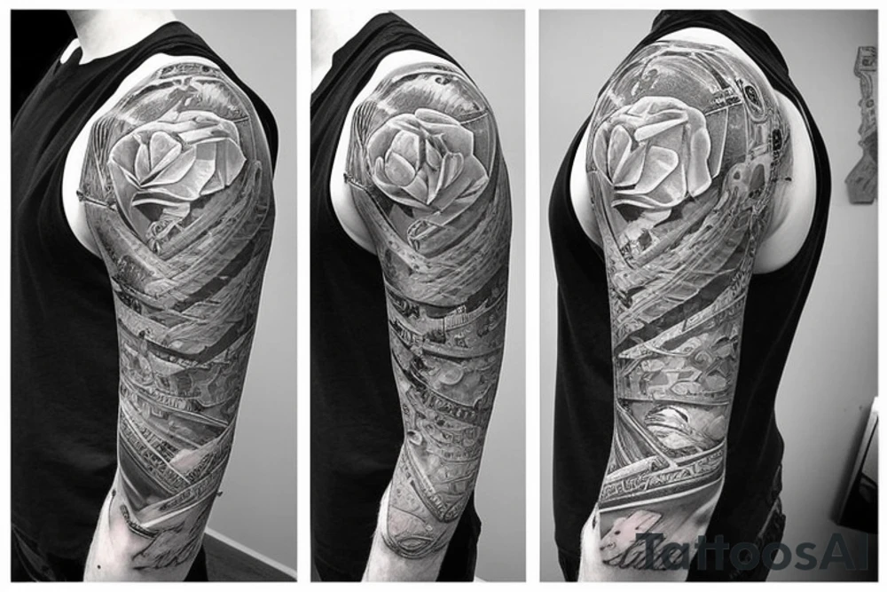 shoulder sleeve tattoo idea