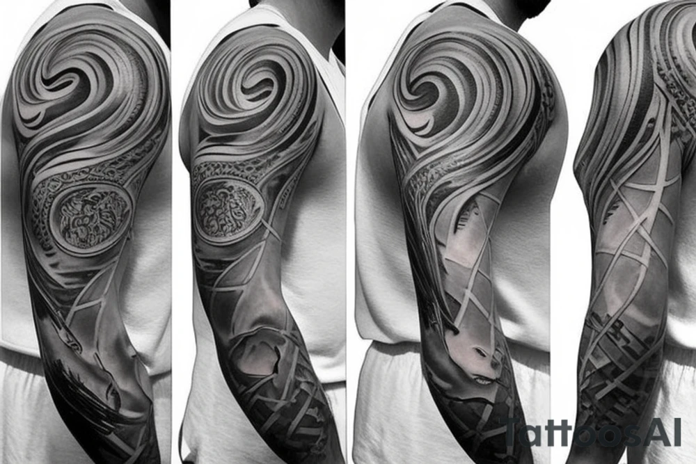 shoulder sleeve tattoo idea