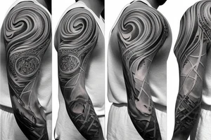 shoulder sleeve tattoo idea