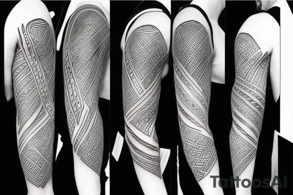shoulder sleeve tattoo idea