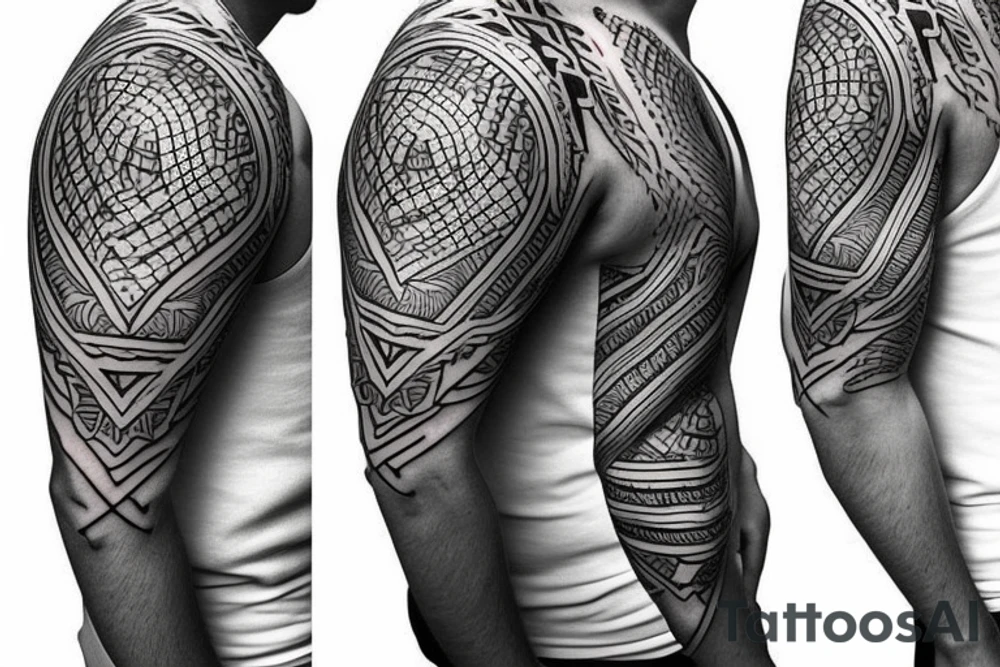shoulder sleeve tattoo idea