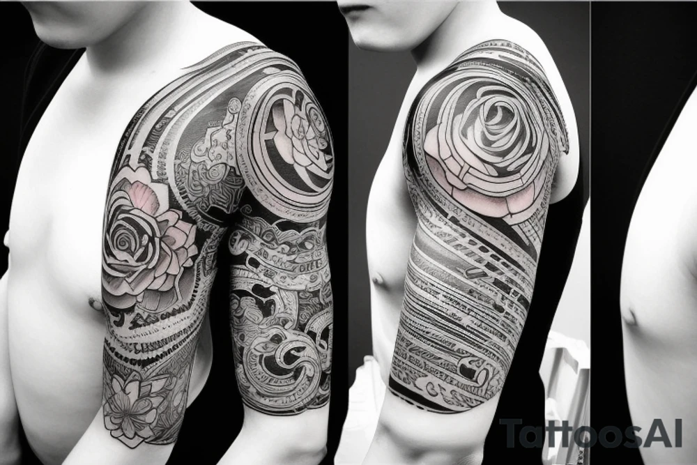 shoulder sleeve tattoo idea