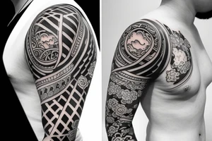 shoulder sleeve tattoo idea