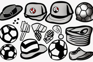 Newsboy cap over a soccer ball tattoo idea