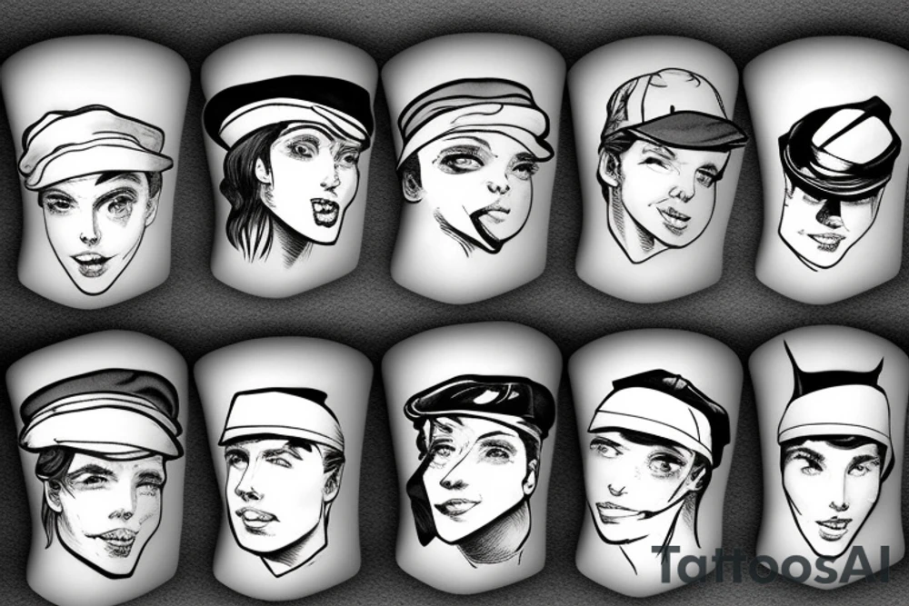 Newsboy cap tattoo idea