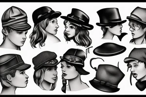 Newsboy cap tattoo idea