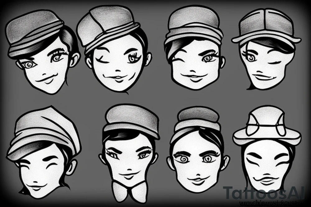 Newsboy cap tattoo idea