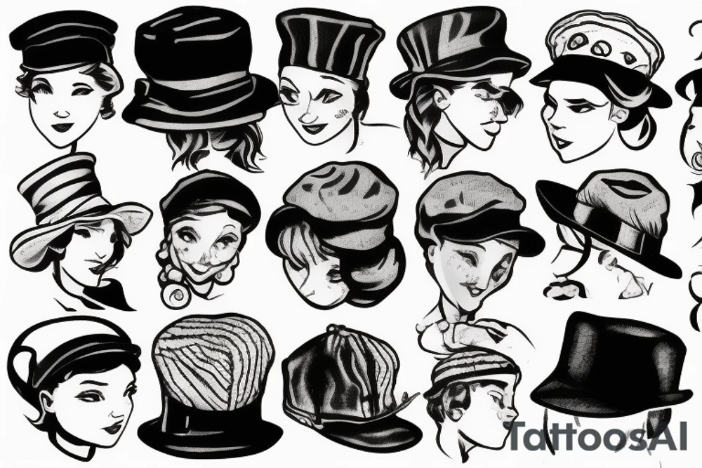Newsboy cap tattoo idea