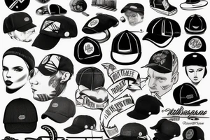 flat cap tattoo idea